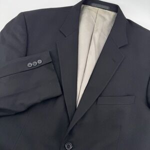 Tallia Uomo Blazer Mens 44 Long Black Loro Piana Wool Super 170s Herringbone